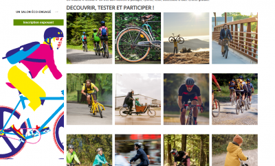 Copie d'écran de la page d'accueil du site sur le festival Vélo Vélos de Nantes